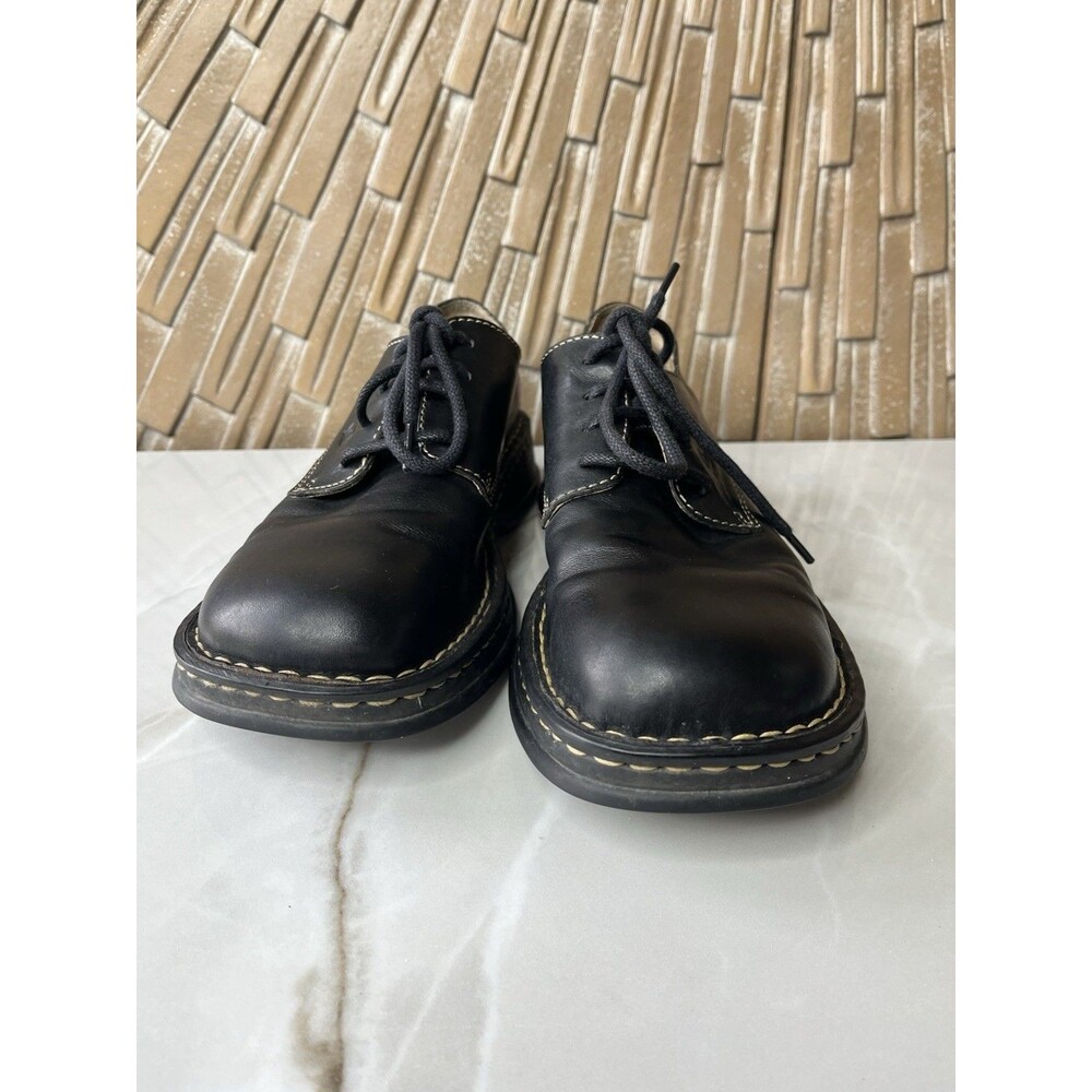Born Wmn Shoes  Sz 9 M/W Wide Black Leather Lace Up Oxford W3788 - Picture 3 of 10
